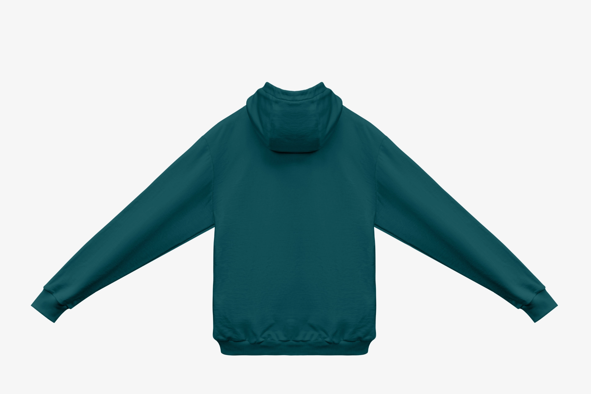 Худи на молнии унисекс, зеленое